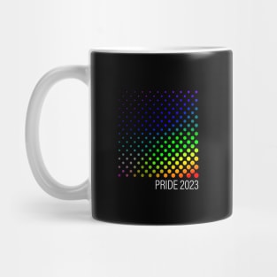 PRIDE 2023 design with rainbow color dots Mug